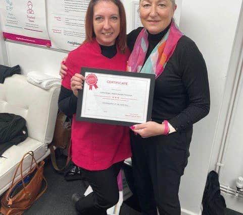 Carina with B&amp;B Portsmouth Owner Jayne Tonkin
