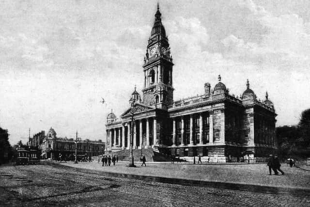 The old Guildhall when it was known as the town hall. Undated.