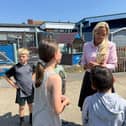 Amanda Martin MP visiting a local school