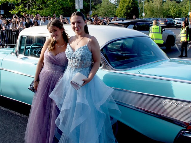 Pupils arriving at the Prom