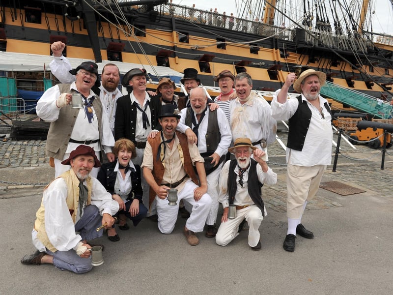 Navy Days 2010 at the Portsmouth Naval Base. Pictured is the Exmouth Shanty Men 30th July 2010. Picture: Paul Jacobs 102427-23