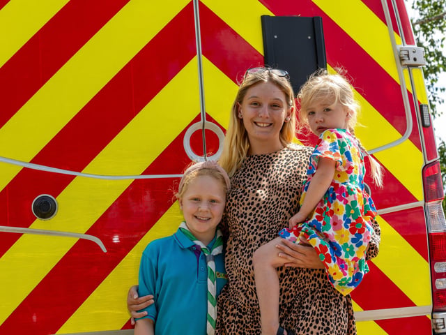 Alice, 7 and Mabel Mcdermott, 3 with Sophie Sanderson