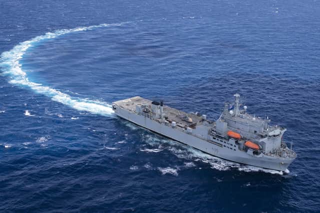 RFA Argus helped to seize more than £160m of drugs in a series of daring raids in the Caribbean. Photo: Royal Navy