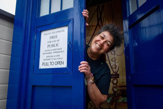 Wendy with her TARDIS. Picture: Habibur Rahman