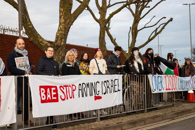 BAE sites were targeted by campaigners calling for an immediate ceasefire
Photos by Alex Shute