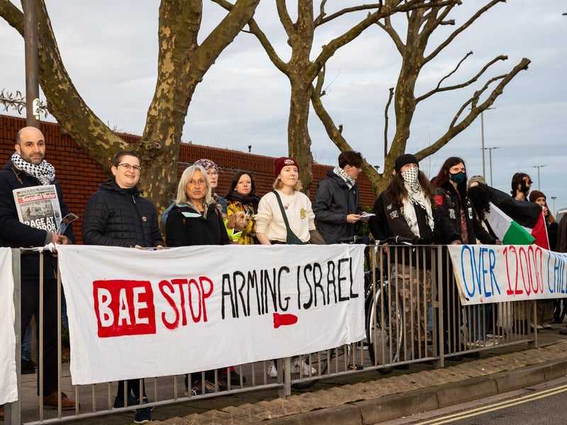 BAE sites were targeted by campaigners calling for an immediate ceasefire
Photos by Alex Shute