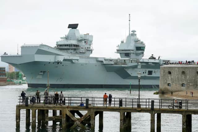 HMS Prince of Wales leaving Portsmouth 6th June 2021 taken by Mark Cox