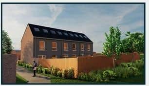 The design of the PassivHaus homes from the other side