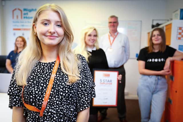 Niamh Morgan and members of the team at Right at Home Portsmouth. 
Picture: Chris Moorhouse