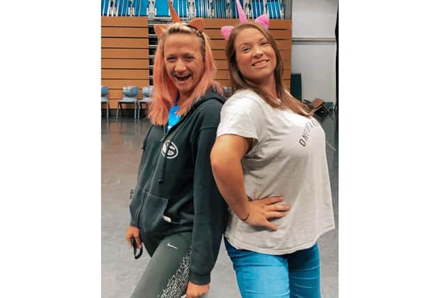 Theatre Arts is raising funds for its Starburst Performers project which will see young people trained to take part in performanes and workshops at primary schools for free. Pictured: Verity McCormick, left, and Liz Donnelly