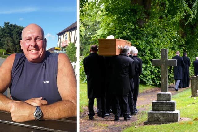 Pictured:  Undertakers carry the casket with Steve Dymond's body ahead of his private funeral at Kingston Cemetery in Portsmouth.

Steve Dymond took his own life after failing a lie detector test on the Jeremy Kyle Show.

© Jordan Pettitt/Solent News & Photo Agency
UK +44 (0) 2380 458800