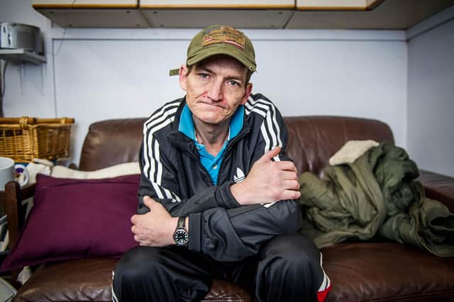 Neil McAvery, one of the many visitors of the Life house. Picture: Habibur Rahman