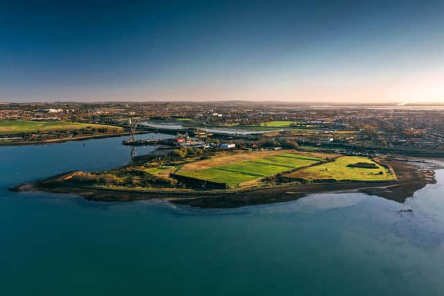 Tipner West as it is now, which would be re-developed into a super peninsula for 4,000 homes. Picture: Hampshire and Isle of Wight Wildlife Trust