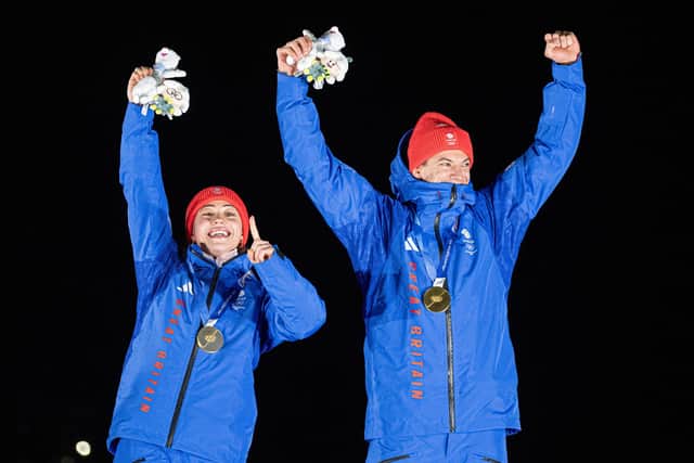 Matt Weston and Tabitha Stoecker won Mixed Team Skeleton gold on Sunday