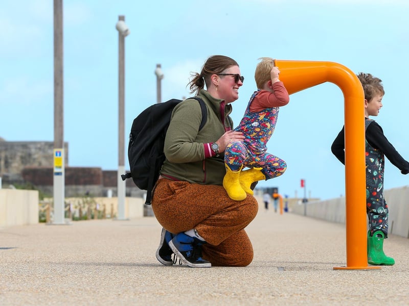 The promenade and new sea defences are now open near Southsea Castle in the area between Blue Reef and the Pyramids and is the perfect place for a summer stroll. You can even take in the views at the fabulous 'Theatre of the Sea'. Be aware the promenade's accessible areas are not fully open at the moment if you wanted to continue along towards South Parade Pier with only a stepped route available.Picture: Chris  Moorhouse (150624-83)
