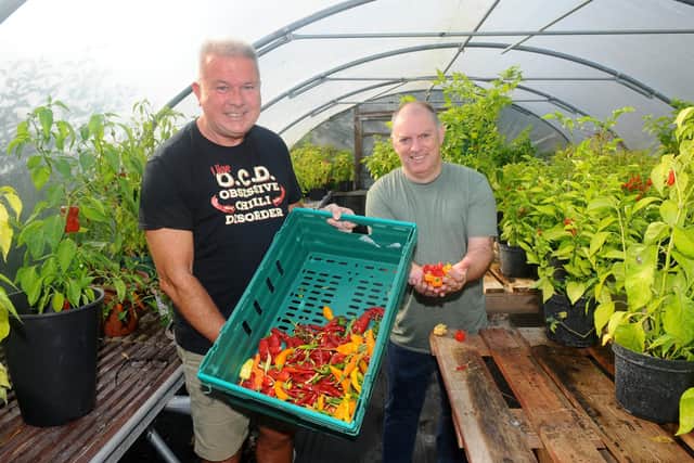 Mark Scarborough (60) and Dave MacAskill (48) from Chillies from Widley

Picture: Sarah Standing (220920-4323)