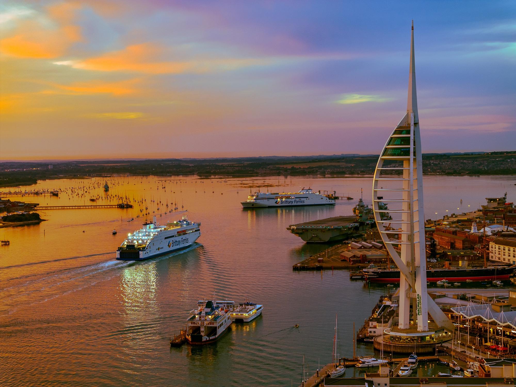 Marcin Jedrysiak used his drone to take a shot of this stunning sunset over by Spinnaker Tower.