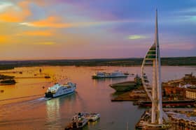 Marcin Jedrysiak used his drone to take a shot of this stunning sunset over by Spinnaker Tower.