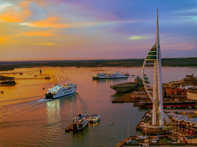 Marcin Jedrysiak used his drone to take a shot of this stunning sunset over by Spinnaker Tower.