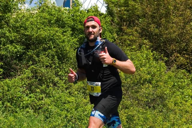 Kyle Conway during the ultra marathon on Saturday