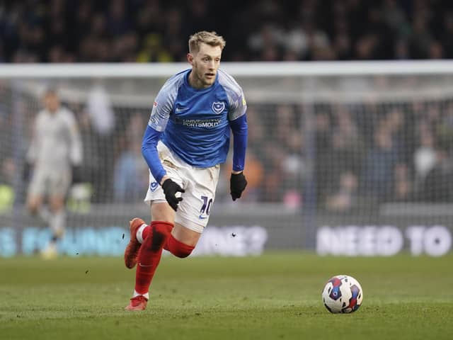 Gaffer For A Day, Anna Morey, named Joe Pigott as Pompey's man of the match against Sheffield Wednesday. Picture: Jason Brown/ProSportsImages