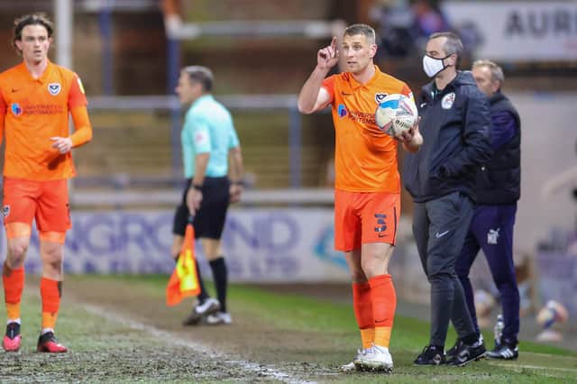 Lee Brown made his 100th Pompey appearance against Peterborough earlier this month, although the feat appears to have gone unnoticed. Picture: Nigel Keene/ProSportsImages