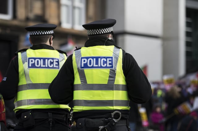 Police on streets.