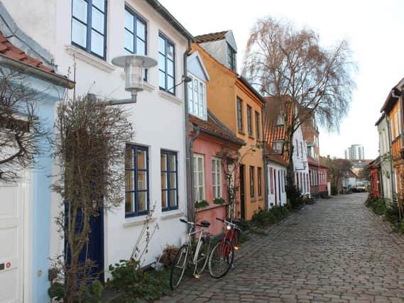 Mollestien, the most picturesque street in Aarhus.