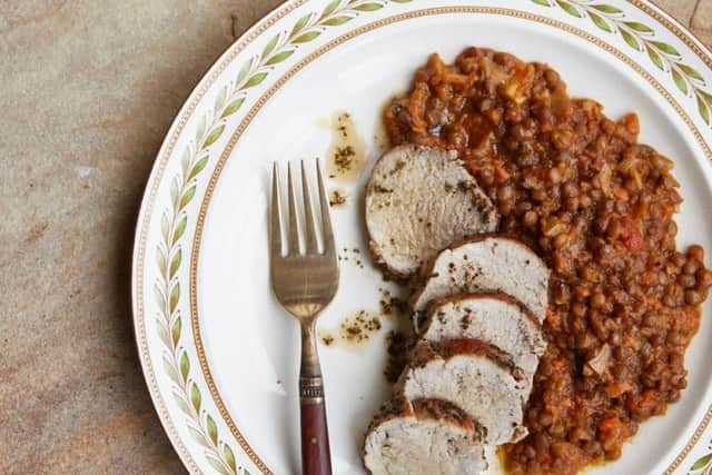 The pork tenderloin.