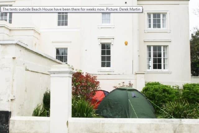 Residents in Worthing were recently faced with a number of homeless people setting up camp in their front garden (Photo: Derek Martin)