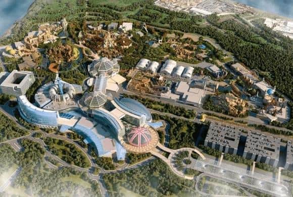 The first images of a huge new UK theme park have been released - and it looks set to be every thrill-seekers dream (Photo: Twitter/The London Resort)