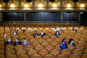 Could cinemas look like this one in Prague when they eventually reopen in England? (Photo: Gabriel Kuchta/Getty Images)