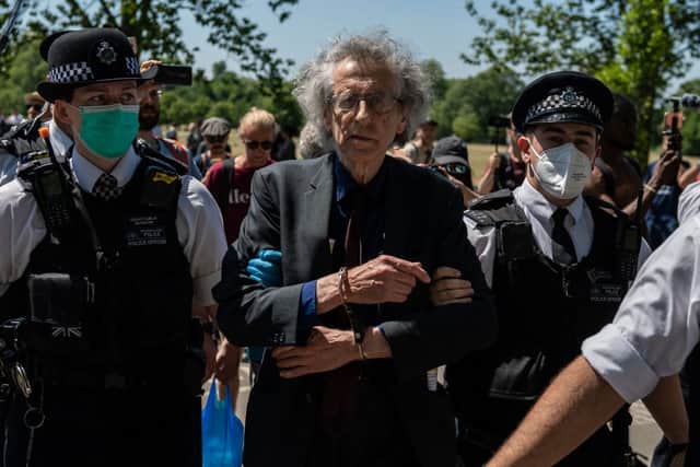 Corbyn was arrested and fined for organising an anti-lockdown protest in central London (Photo: Getty Images)