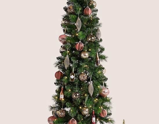 Lit Marks & Spencer Slim Pine Christmas Tree