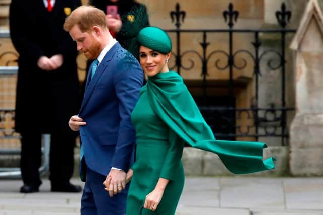 The pair made a nod to Diana, Princess of Wales, in their announcement. (Photo by TOLGA AKMEN/AFP via Getty Images)