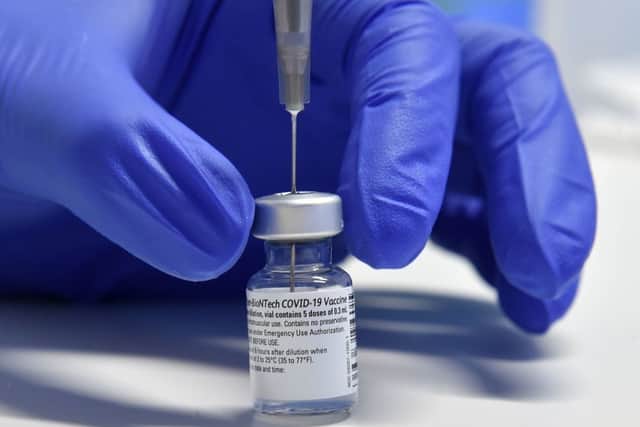 The Pfizer and AstraZeneca Covid vaccines have both been found to have an impact in the reduction of a person’s risk of hospital admission from coronavirus, according to new research (Photo: Getty Images)