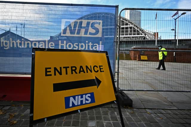 Nightingale hospitals that were set up to cope with the increase in Covid-19 cases are due to close from April (Photo: OLI SCARFF/AFP via Getty Images)