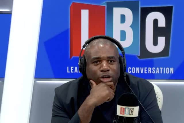 MP David Lammy was praised for how he dealt with a racist caller (LBC)