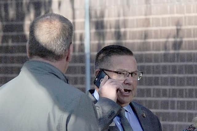 Kevin White, 56, of Bramdean Drive, Havant, pictured talking on the phone.