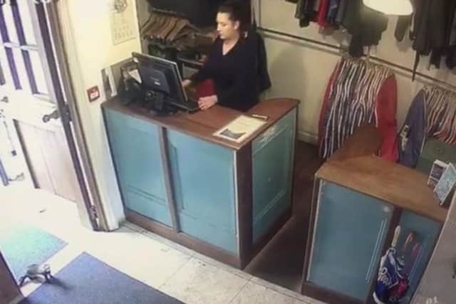 The ferret was caught on CCTV
