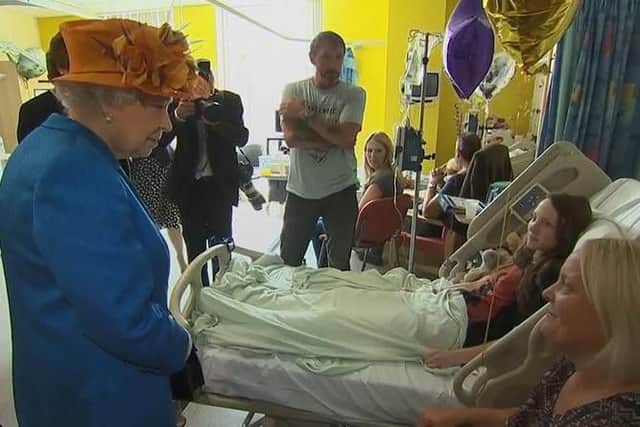 The Queen meets victims of the Manchester terror attack