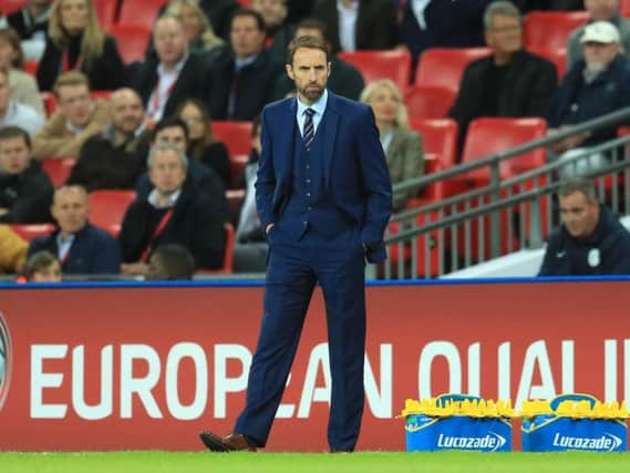 Gareth Southgate at Wembley last night
