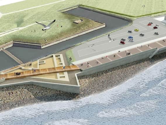 A computer-generated image showing potential plans for the new sea defences. Picture: Portsmouth City Council