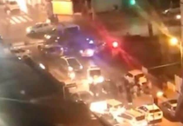 The scene in Benidorm last night. Picture: The Star