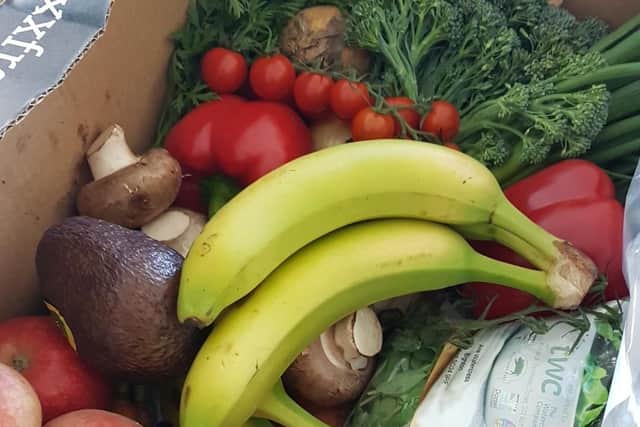 A large box from Boxxfresh, a vegetable delivery service in Titchfield