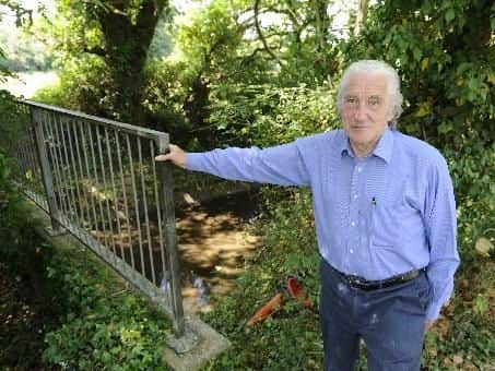 Mr Bastin fears that someone has had an accident and fallen down the gap in the fence.
