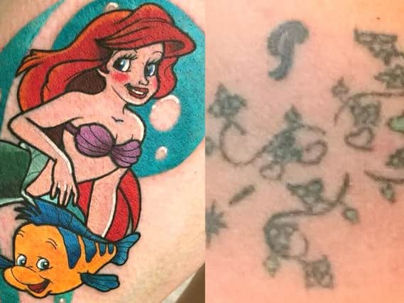 Tattoos from Karen Storey (left) and Denise Springthorpe