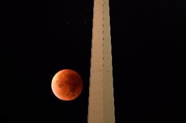 Blood Moon over Spinnaker Tower. Picture: Andrew Matthews/ PA Wire