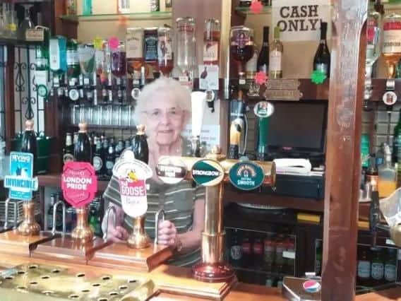 Mollie Powell, the landlady of The Duke of Devonshire, in Albert Road, Southsea, who is due to retire in August