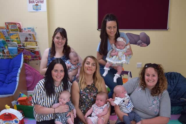 Four of these mums are taking part in the event tomorrow